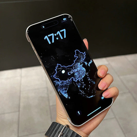 【iPhone 12–16】Ultra tanek ovitek za iPhone, kovinska barva, magneten, mat tekstura