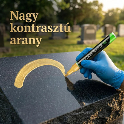 ❤️A halál nem az élet vége, hanem a feledés -🐦Arany sírkő jelző a kifakult sírfeliratok helyreállításához
