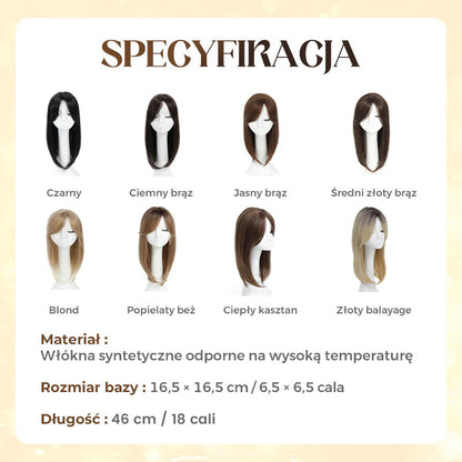 Top Layered Bangs Hairpiece dla kobiet z przerzedzonymi włosami