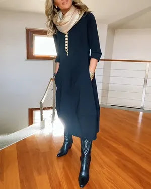【🔥Popolnoma nezgrešljiva】✨Elegantna in udobna obleka