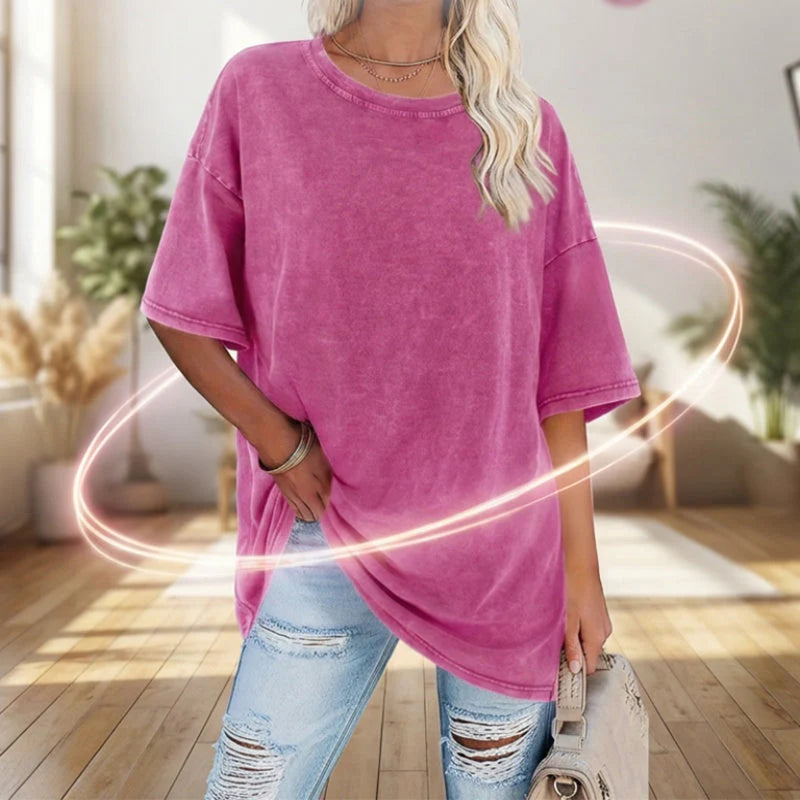 Női Mosott Vintage Oversized Póló