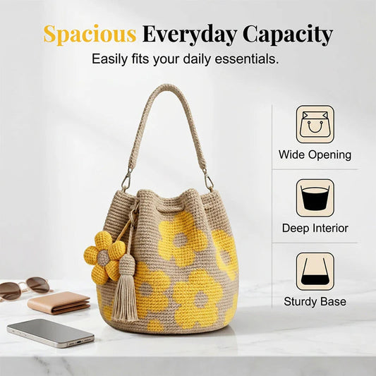 🌼Bohém stílusú horgolt, kézzel kötött táska | Egy nyári hangulattal teli táska👜