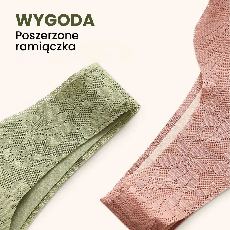 Wygodny koronkowy biustonosz na guziki Plus Size