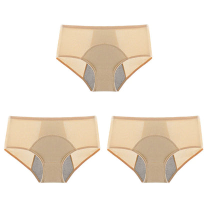 3-Piece Set 🔥🍃 High-waisted sanitary panties with leak protection front and back, effectively preventing side leakage