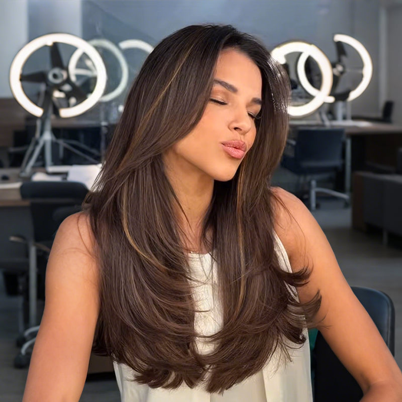 🔥Top Layered Bangs Hairpiece dla kobiet z przerzedzonymi włosami