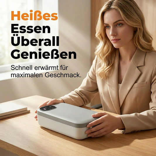 🔥50% Kedvezmény🏷️🔥 Hordozható, önmelegítő elektromos ételhordó – 🔋 7200 mAh akkumulátorral, 🍱 900 ml űrtartalommal – meleg étel bárhol, bármikor
