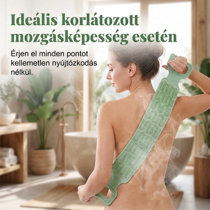 Kényelmes szilikon háttisztító kefe