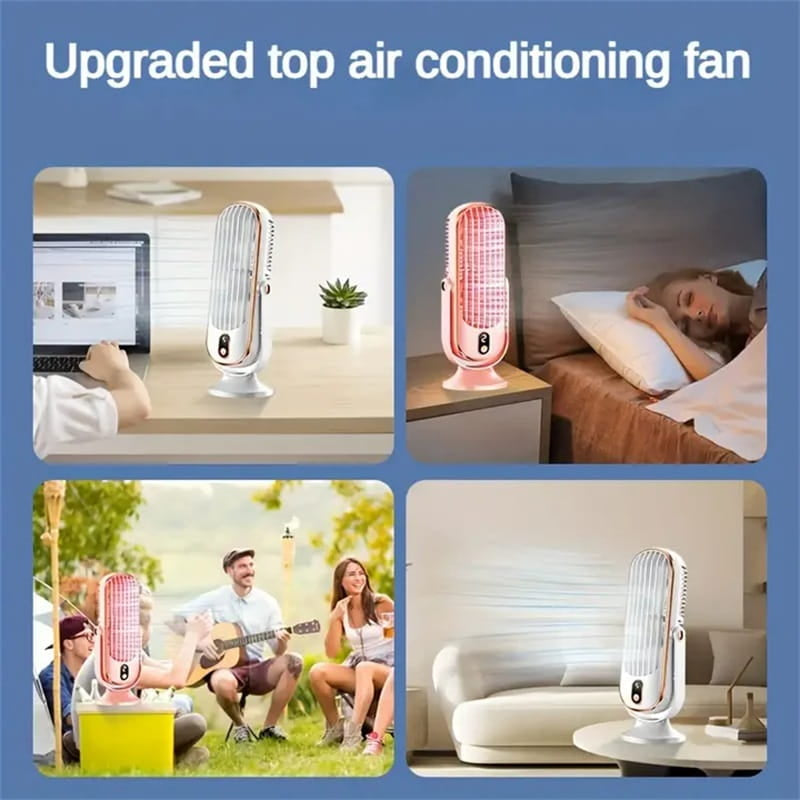 ❄️5 fokozatú hordozható asztali légkondicionáló ventilátor, otthoni és irodai használatra ✨