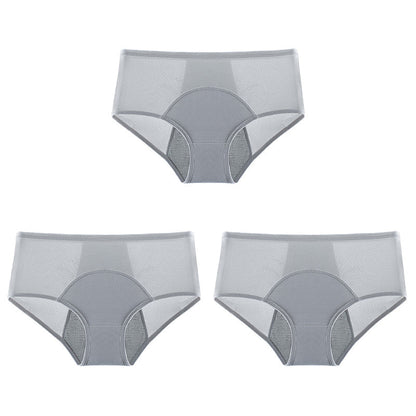 3-Piece Set 🔥🍃 High-waisted sanitary panties with leak protection front and back, effectively preventing side leakage