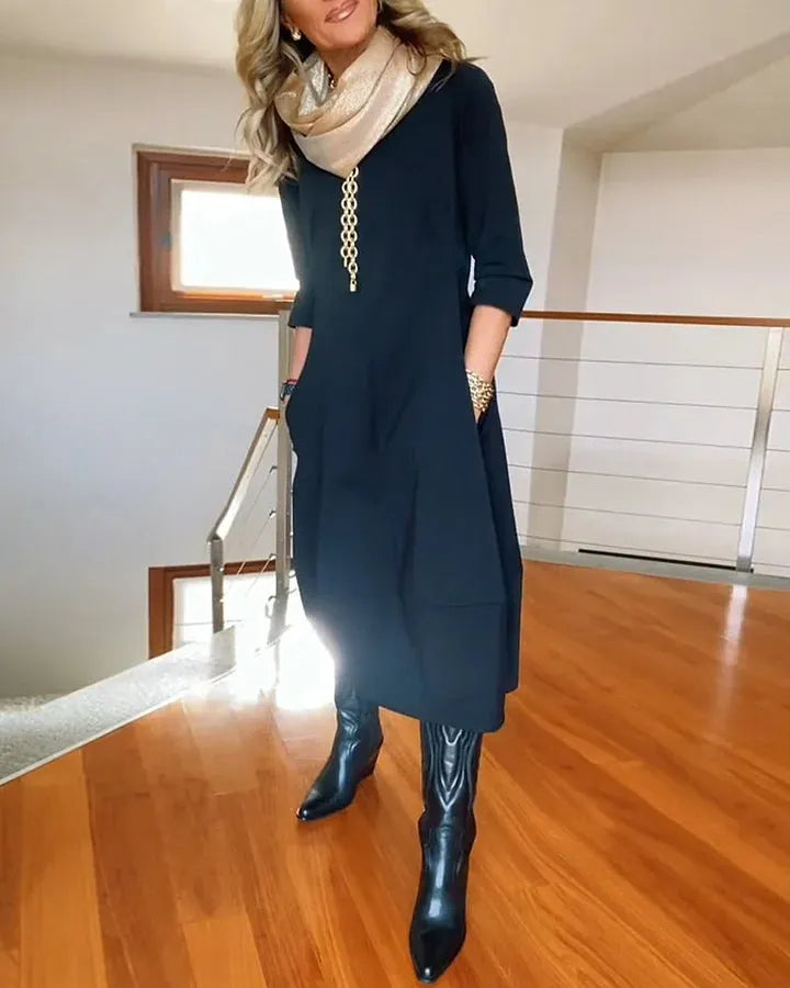 【🔥Popolnoma nezgrešljiva】✨Elegantna in udobna obleka