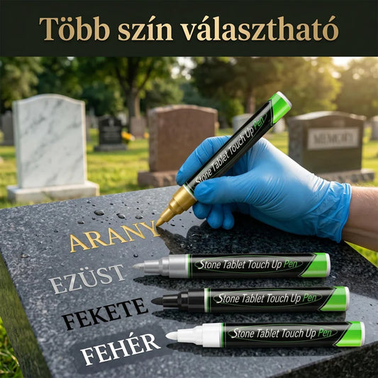 ❤️A halál nem az élet vége, hanem a feledés -🐦Arany sírkő jelző a kifakult sírfeliratok helyreállításához