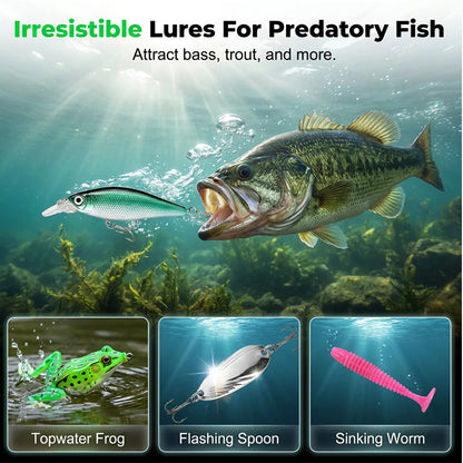 🔥 Horgászcsalik szett dobozzal☀️🎣