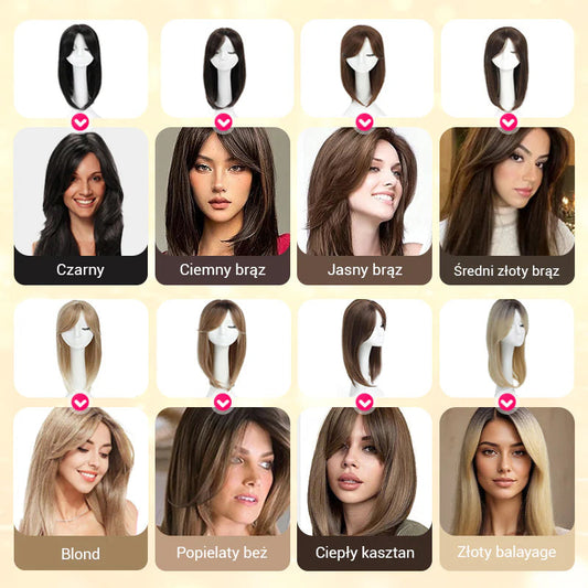 Top Layered Bangs Hairpiece dla kobiet z przerzedzonymi włosami