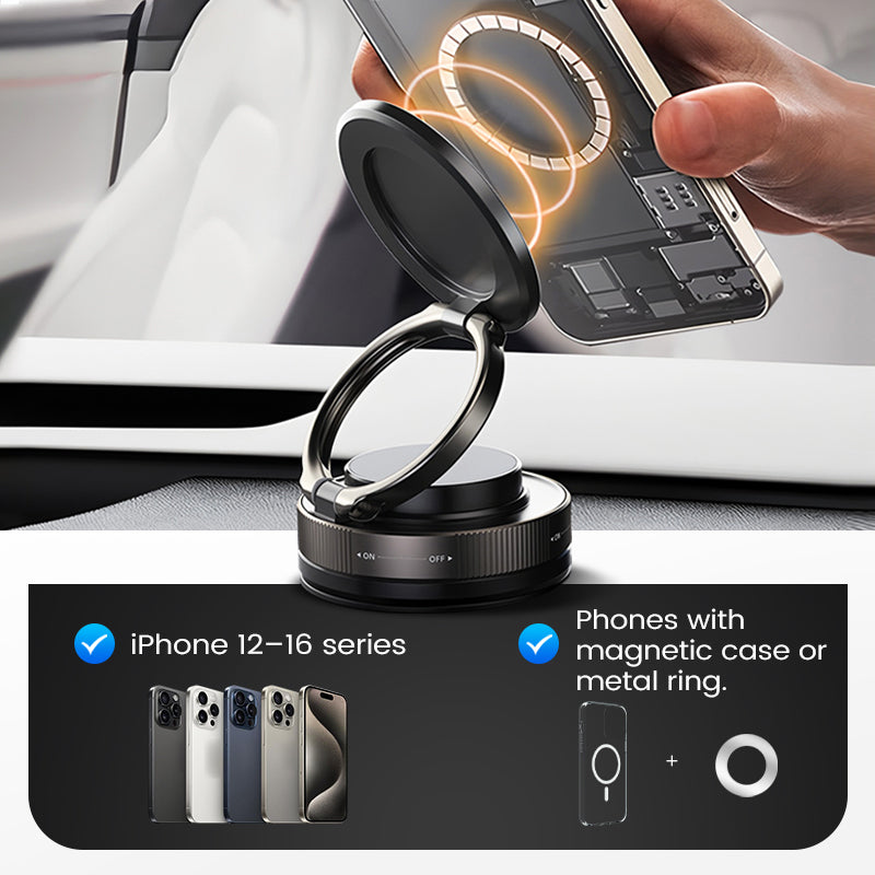 🔥Kupite več, prihranite več🔄360° nastavljivo vakuumsko magnetno držalo za telefon📱🚗