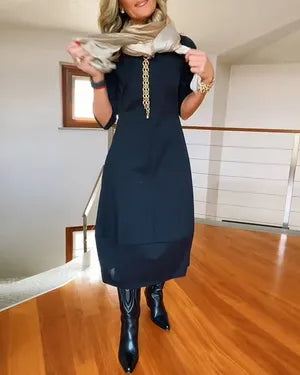 【🔥Popolnoma nezgrešljiva】✨Elegantna in udobna obleka
