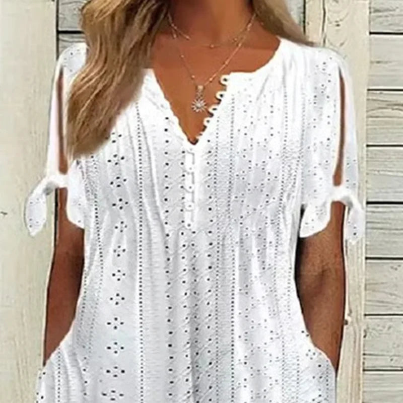 🥰Elegáns női ruha V-nyakkal