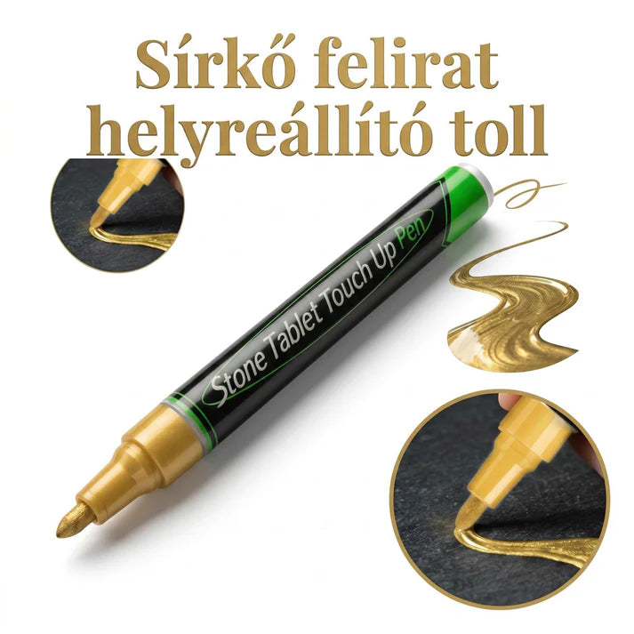 ❤️A halál nem az élet vége, hanem a feledés -🐦Arany sírkő jelző a kifakult sírfeliratok helyreállításához
