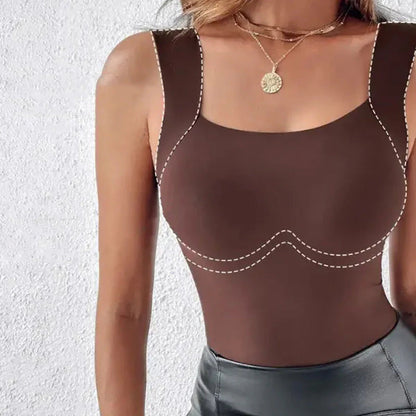 【🎁📿Ingyenes Rózsaszín Nyaklánc🎁】💖 (S-5XL) Alakformáló Felső Beépített Melltartóval 💃