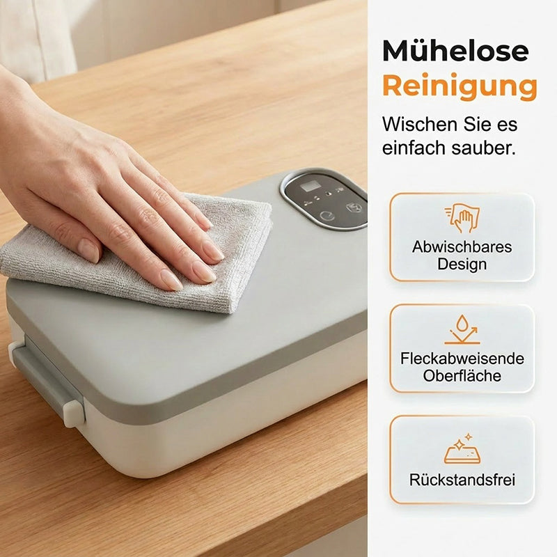 🔥50% Kedvezmény🏷️🔥 Hordozható, önmelegítő elektromos ételhordó – 🔋 7200 mAh akkumulátorral, 🍱 900 ml űrtartalommal – meleg étel bárhol, bármikor