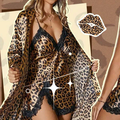 🔥50 % popust!  Pižama: Seksi halja z leopardjim vzorcem