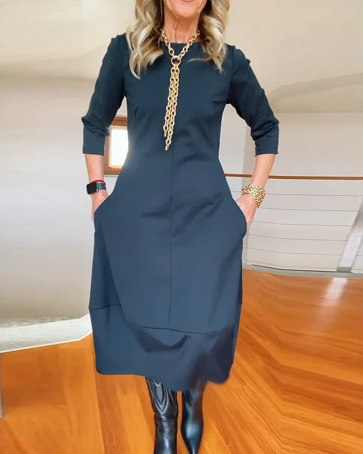 【🔥Popolnoma nezgrešljiva】✨Elegantna in udobna obleka