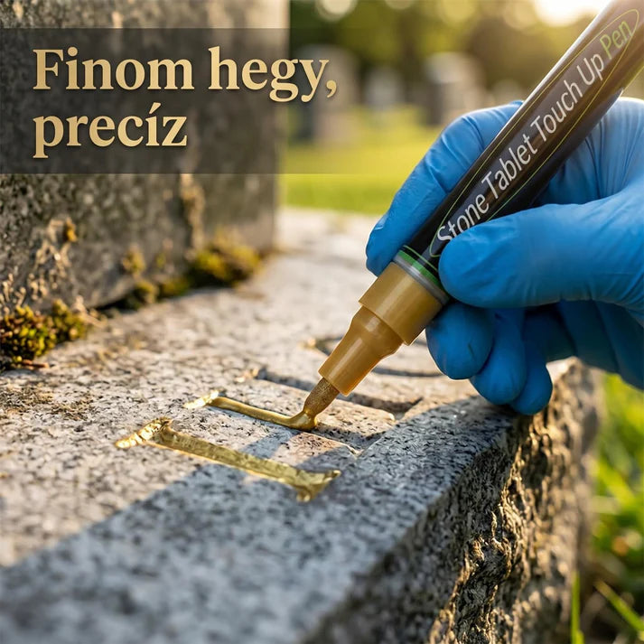 ❤️A halál nem az élet vége, hanem a feledés -🐦Arany sírkő jelző a kifakult sírfeliratok helyreállításához