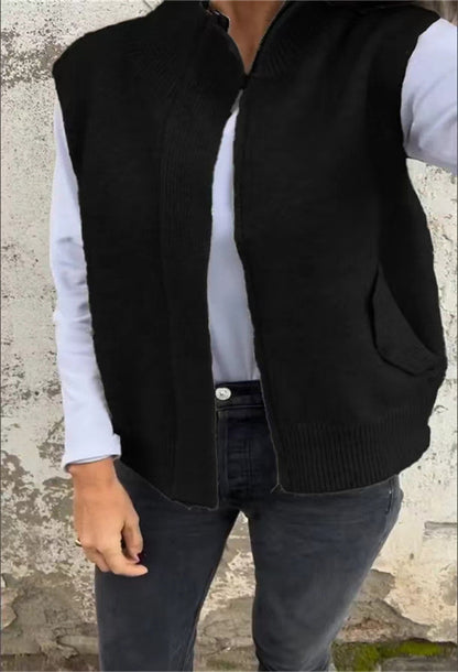 [🔥Vroča jesenska razprodaja! 🍂] ❤️Modna volnena jopica z zadrgo za ženske
