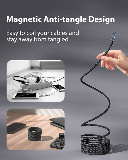 MagCable | Magnetski kabel protiv zapetljavanja [Sigurno, brzo punjenje i jednostavna prenosivost]