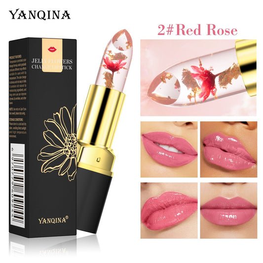 Warm gradient moisturizing transparent color-changing lip balm
