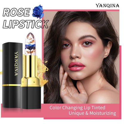 Warm gradient moisturizing transparent color-changing lip balm