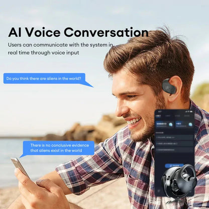 【🔥Naj komunikacija ne bo več težka! 】AI Translation Wireless OWS Bluetooth5.4 Earphones (Fit iOS & Android)