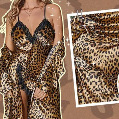 🔥50 % popust!  Pižama: Seksi halja z leopardjim vzorcem