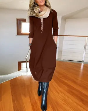 【🔥Popolnoma nezgrešljiva】✨Elegantna in udobna obleka