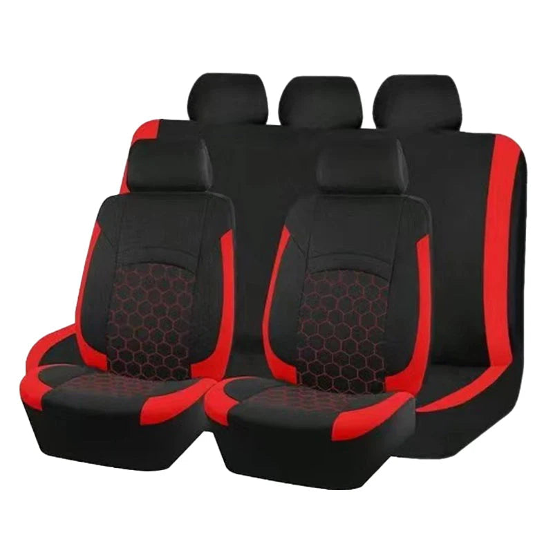 🚗 Univerzális, 9 darabból álló autóüléshuzat-készlet, 5 üléses modellekhez alkalmas 🛡️