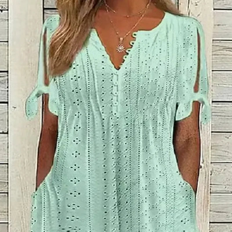 🥰Elegáns női ruha V-nyakkal