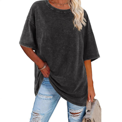 Női Mosott Vintage Oversized Póló