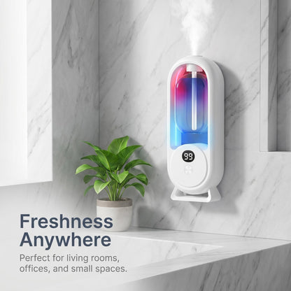 ✨ AromaGlow 360 intelligens illatdiffúzor – 50 négyzetméteres hatótávolság, akár 2 hónapos akkumulátor-üzemidő, 5 időzítési mód💨
