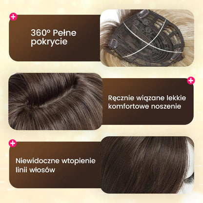 Top Layered Bangs Hairpiece dla kobiet z przerzedzonymi włosami