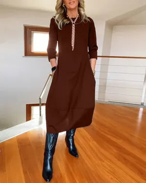 【🔥Popolnoma nezgrešljiva】✨Elegantna in udobna obleka