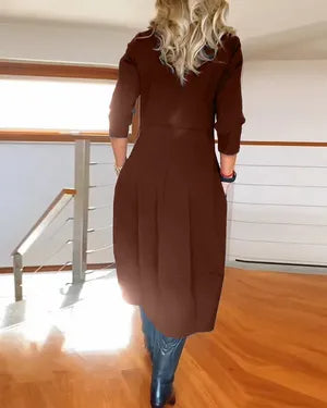 【🔥Popolnoma nezgrešljiva】✨Elegantna in udobna obleka