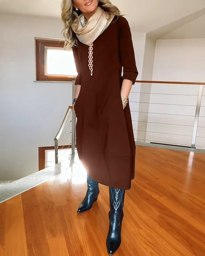 【🔥Popolnoma nezgrešljiva】✨Elegantna in udobna obleka