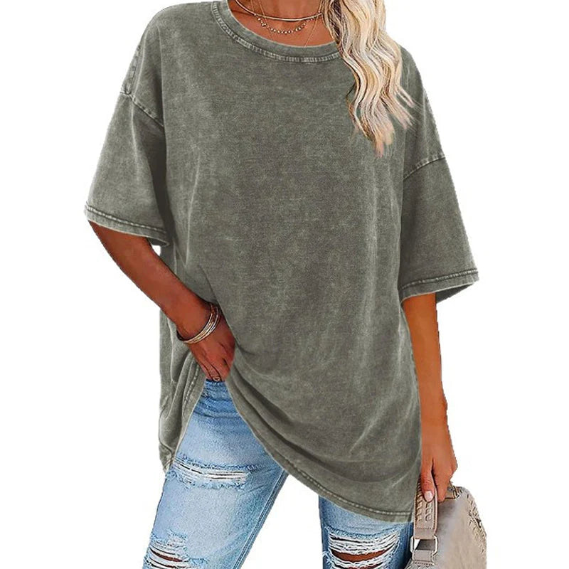 Női Mosott Vintage Oversized Póló