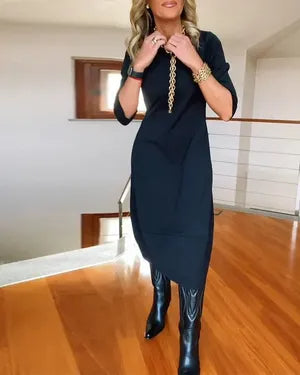 【🔥Popolnoma nezgrešljiva】✨Elegantna in udobna obleka