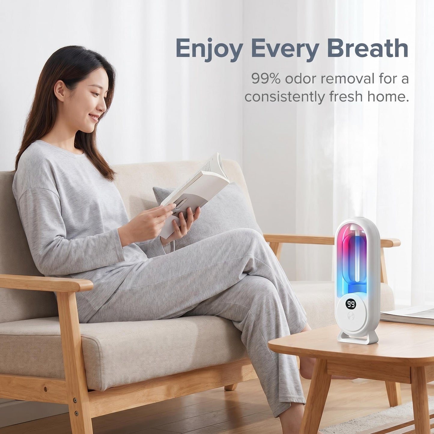 ✨ AromaGlow 360 intelligens illatdiffúzor – 50 négyzetméteres hatótávolság, akár 2 hónapos akkumulátor-üzemidő, 5 időzítési mód💨