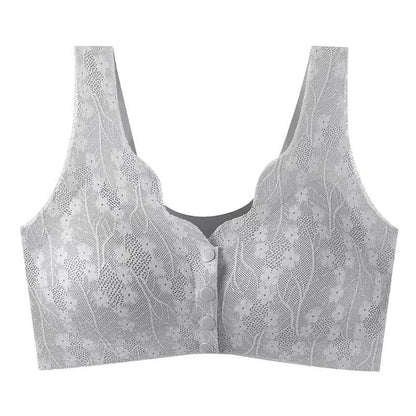 Wygodny koronkowy biustonosz na guziki Plus Size