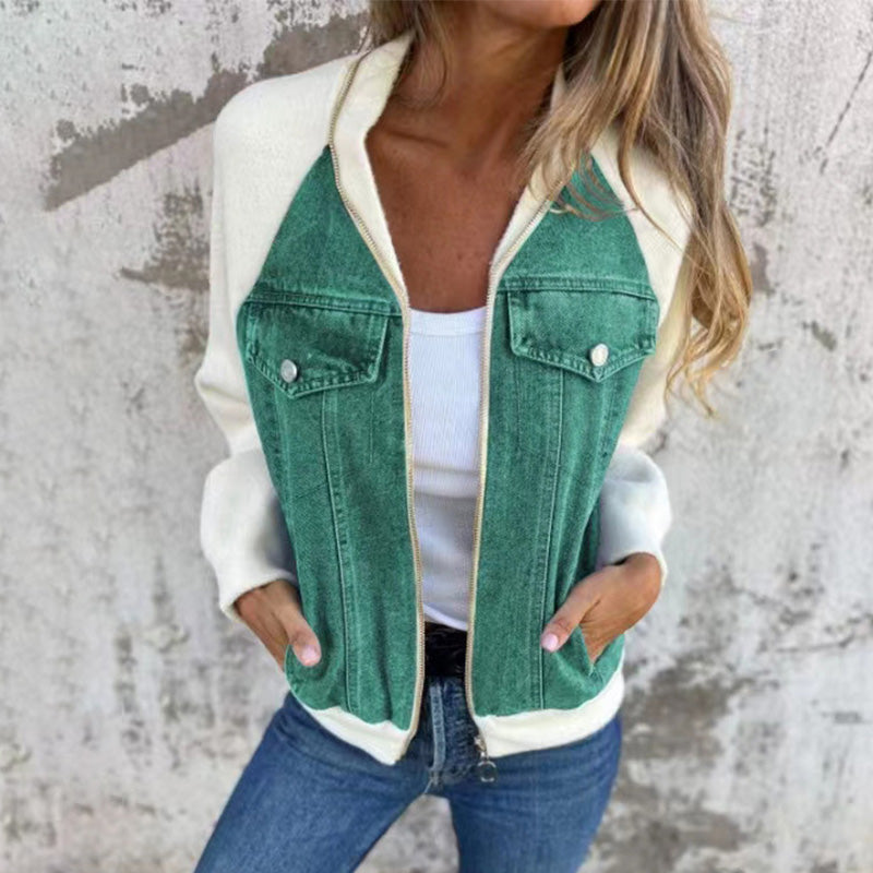 【❗Jesenski obvezni outfiti✨】🔥Kreativna ženska jeans jakna, modna, s cvetličnim potiskom