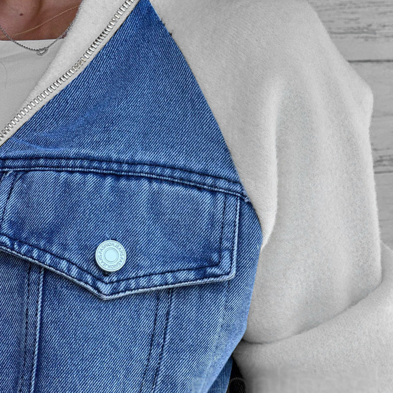 【❗Jesenski obvezni outfiti✨】🔥Kreativna ženska jeans jakna, modna, s cvetličnim potiskom